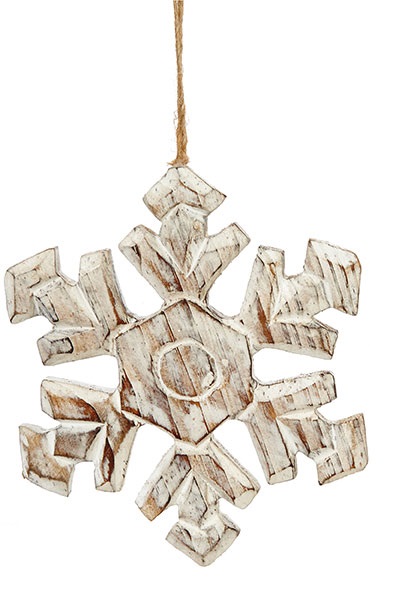 Wholesale CREATCABIN 8Pcs Christmas Wooden Snowflake Decor Winter